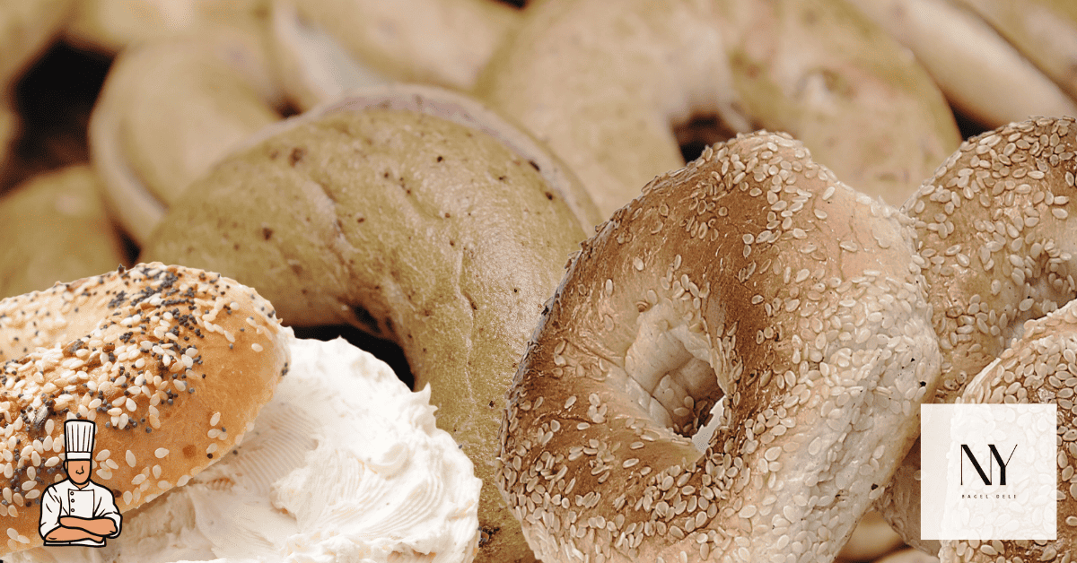 Nutritional content of bagels and toppings

